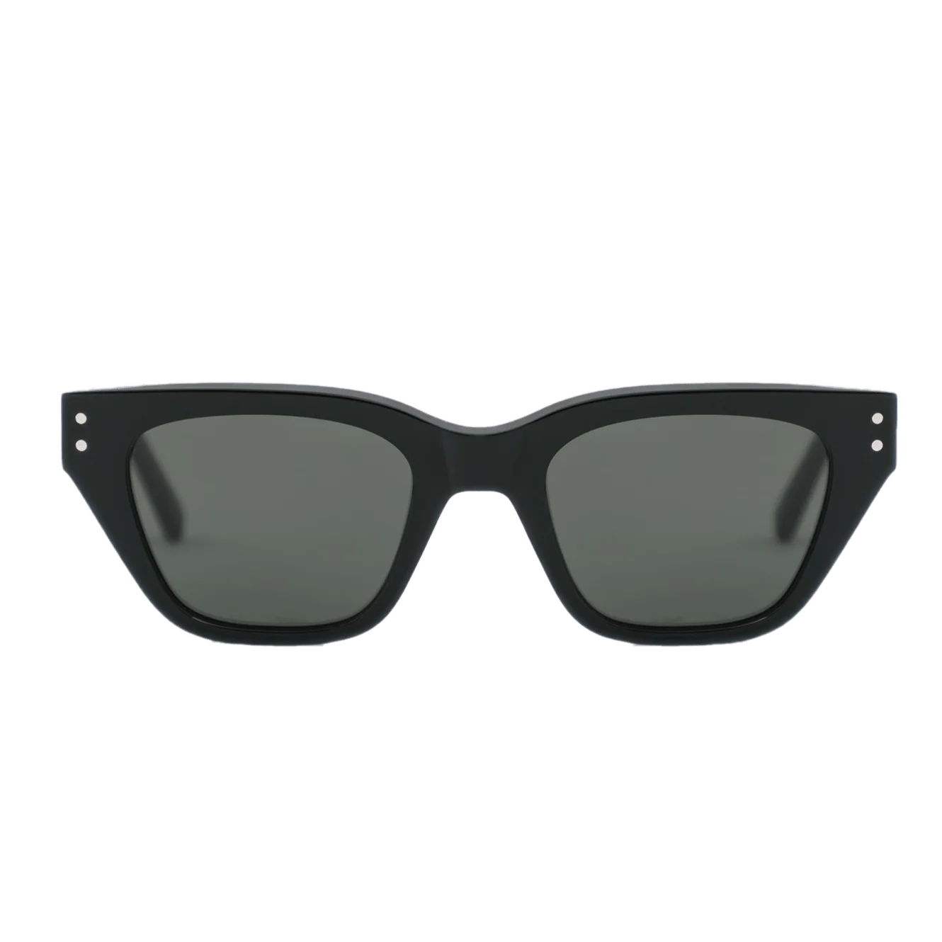 Memphis / Black Acetate & Green Solid Lens