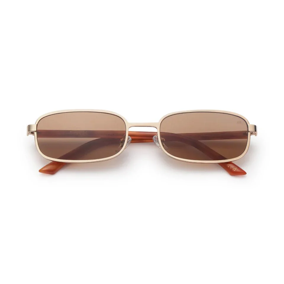 Noah / Gold Burnt Amber & Light Brown Lens