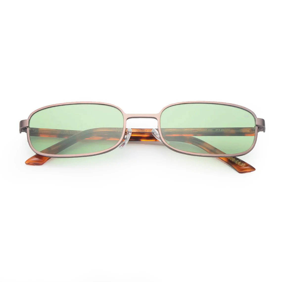 Noah / Matte Gun Metal Havana & Green Lens