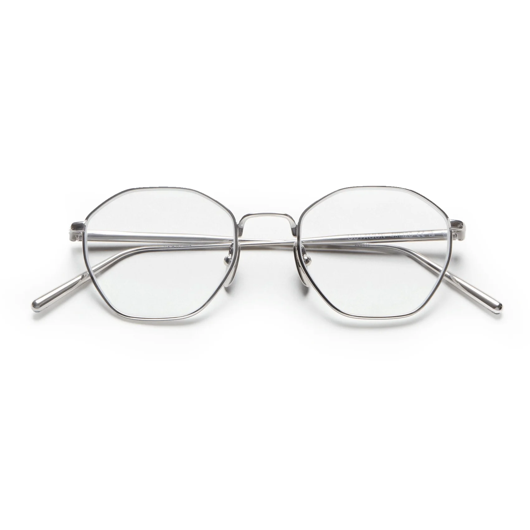 Octagon Steel Optical / Silver & Clear Lens
