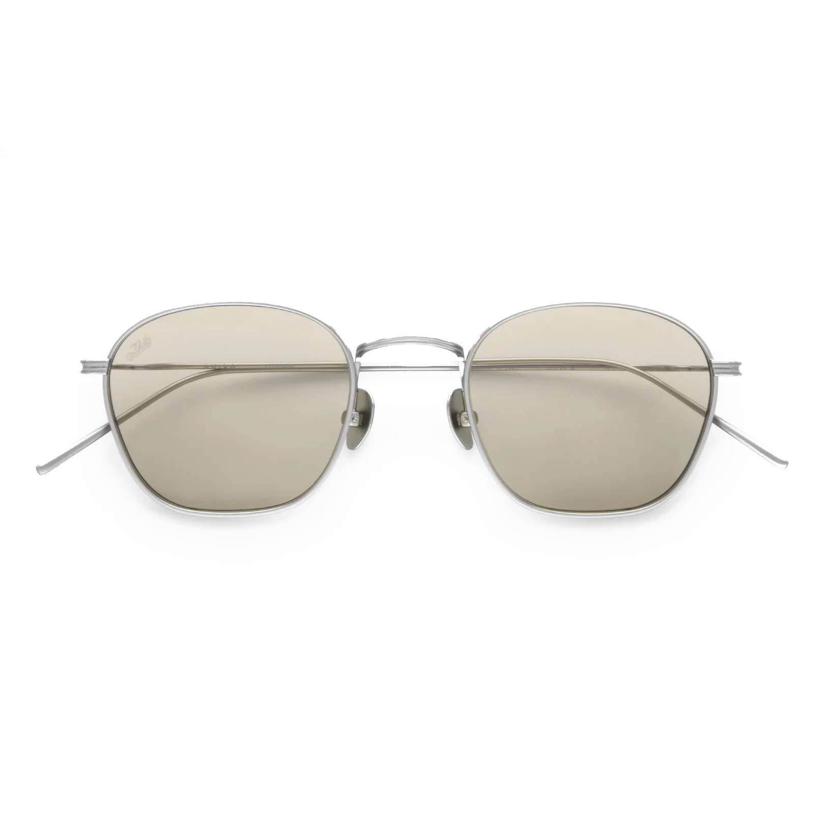 Osiris / Matte Silver Titanium & Beige Lens