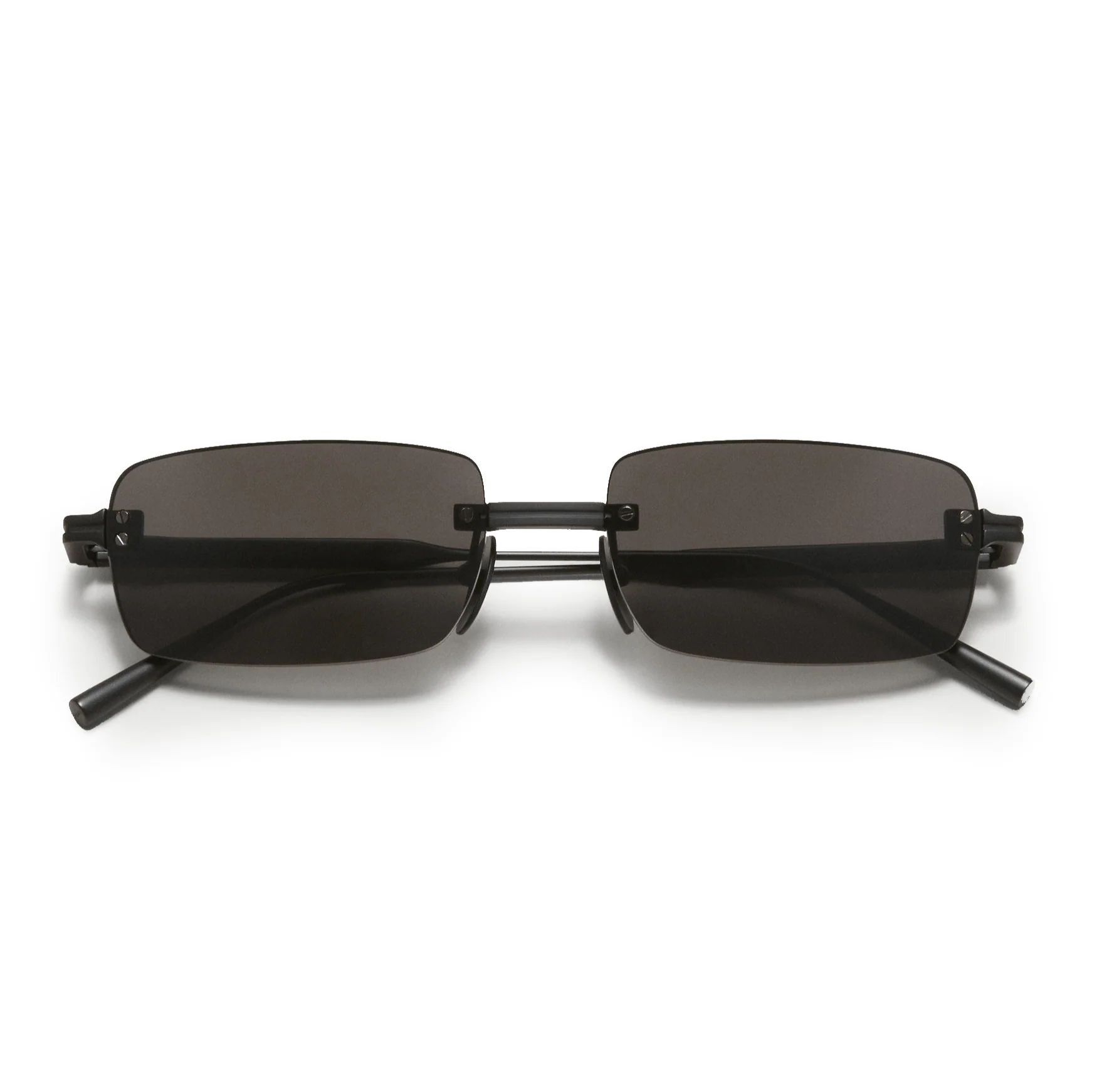 Rimless Parallel / Black Titanium & Grey Lens