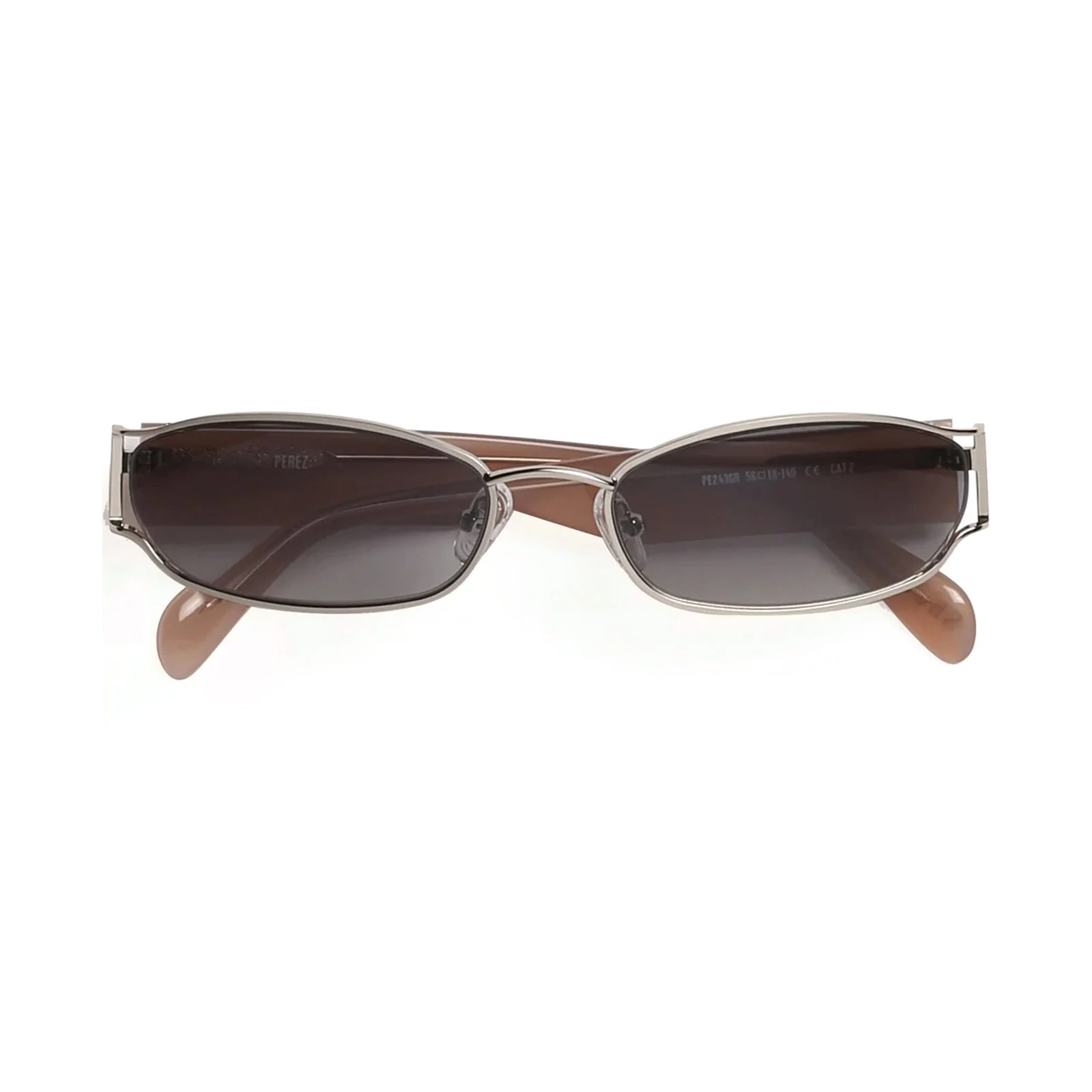Perez / Silver Metal & Gradient Grey Lens
