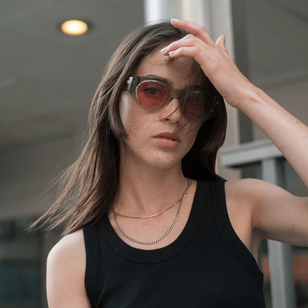 Polly / Havana Acetate & Green Solid Lens - Image 3