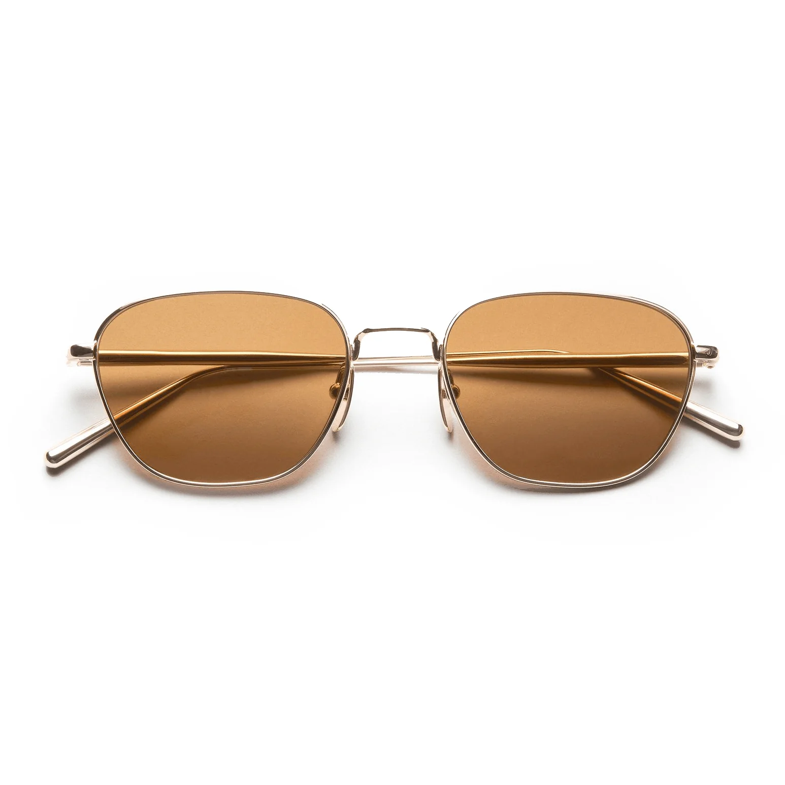 Polygon / Soft Gold & Brown Lens