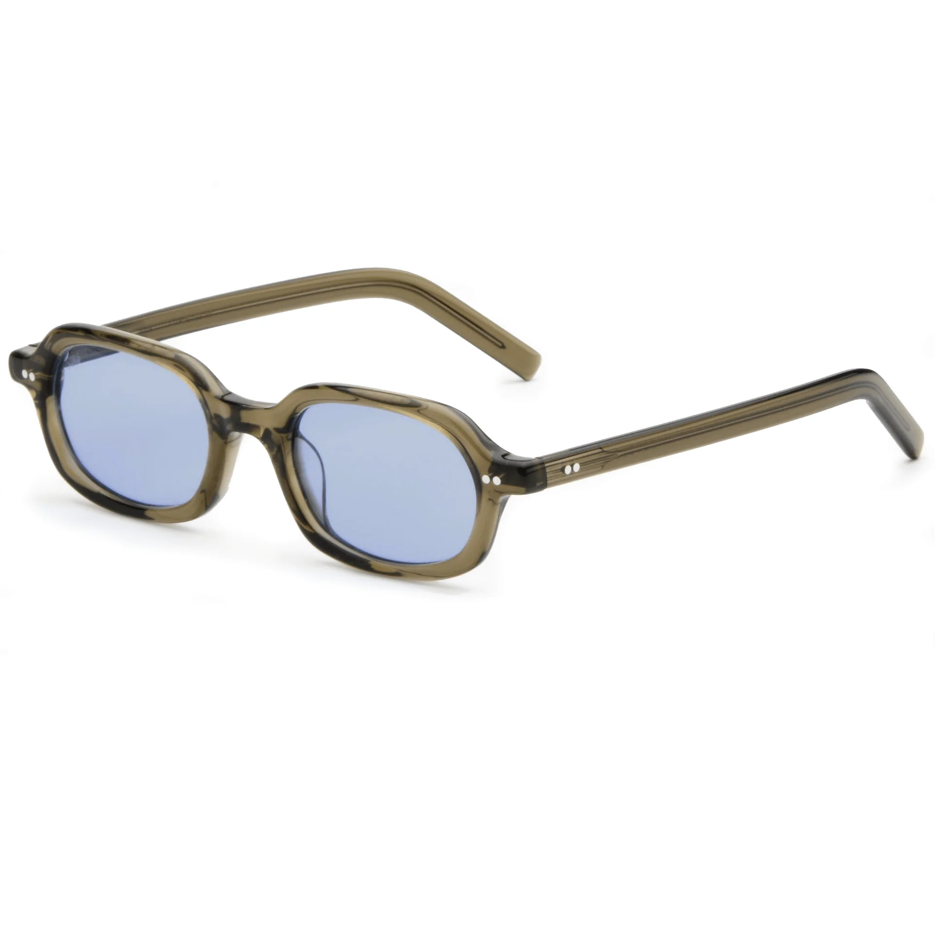 Psyche / Olive Green Acetate & Sky Blue Lens - Image 2