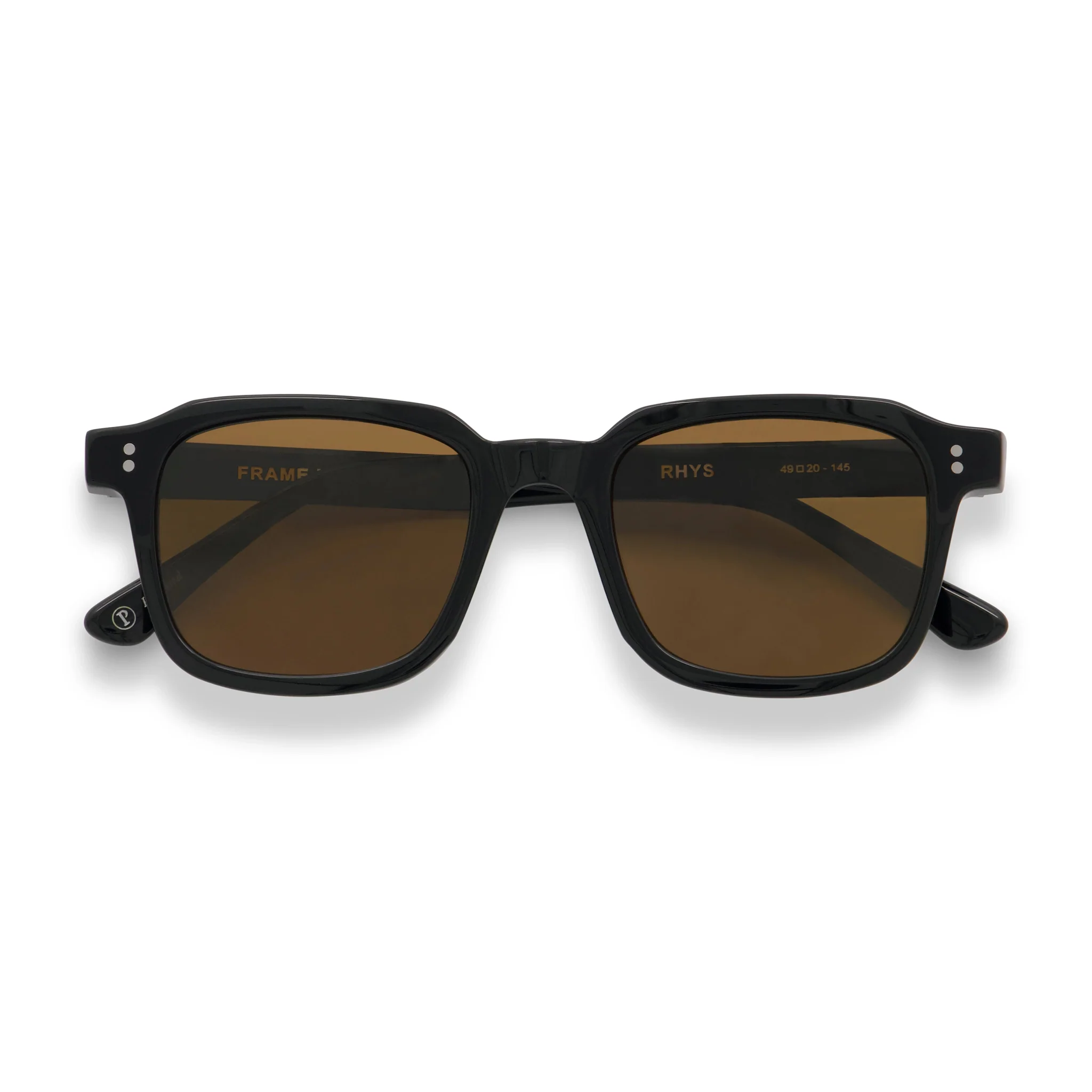 Rhys / Black Acetate & Polarised Brown Lens