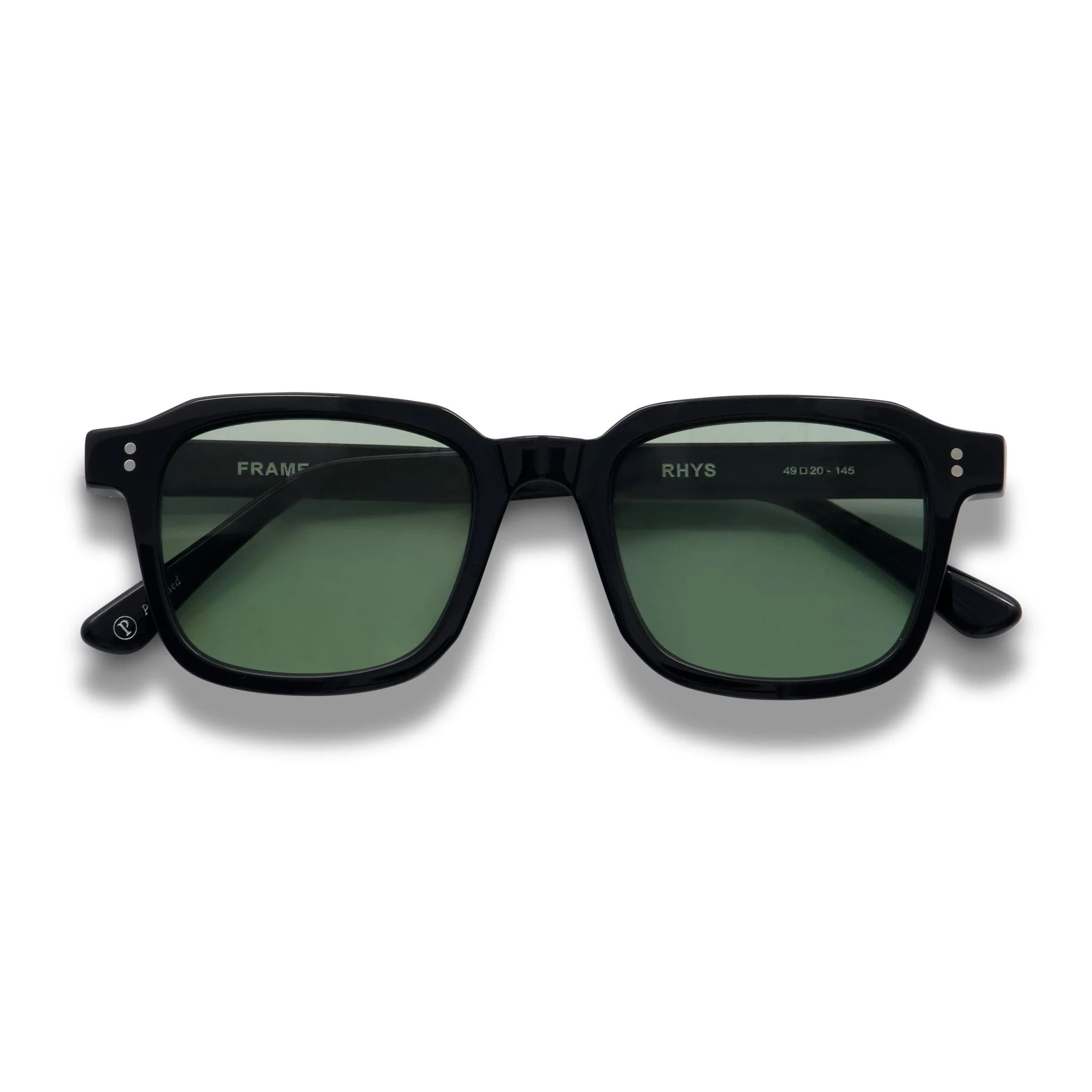 Rhys / Black Acetate & Polarised Green Lens