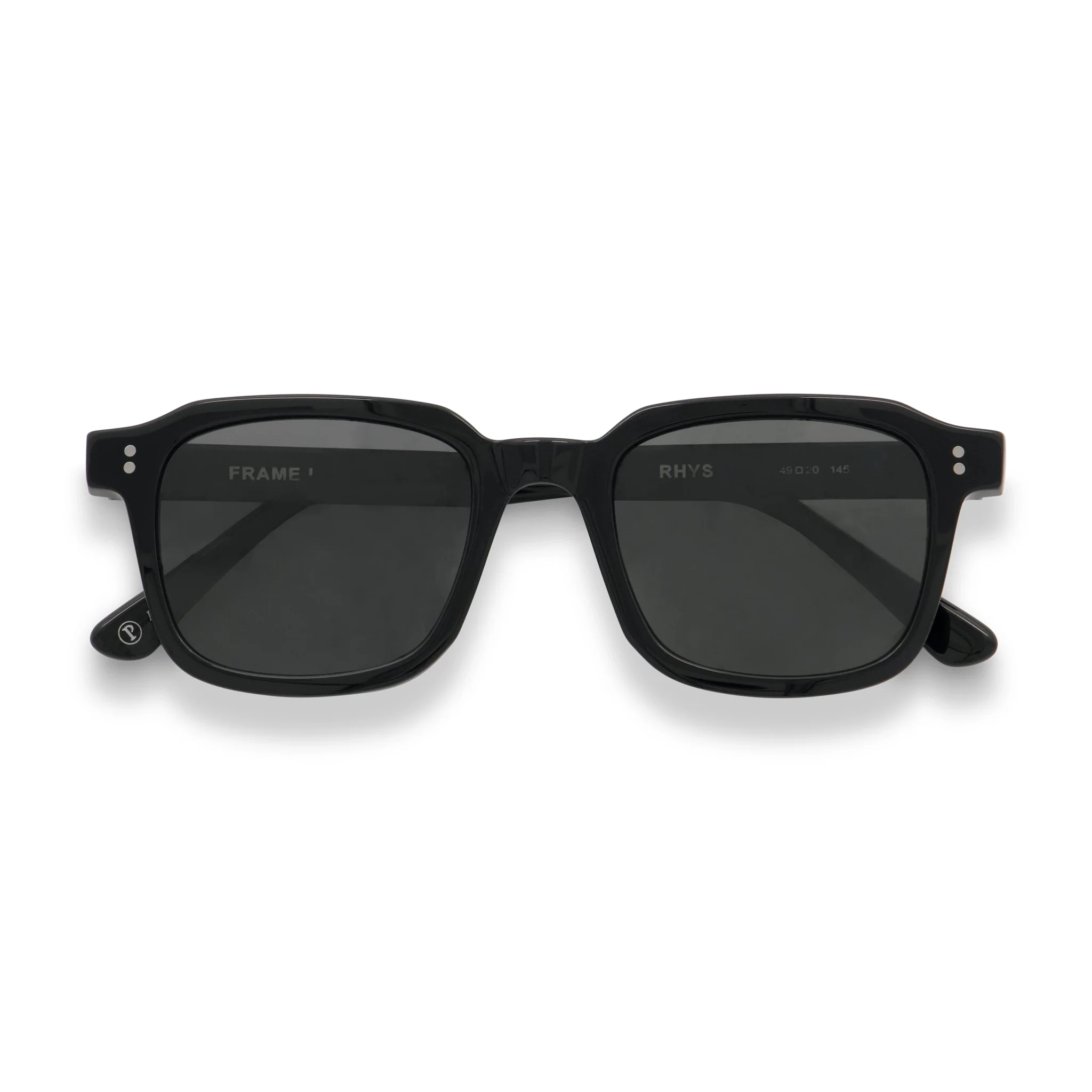 Rhys / Black Acetate & Polarised Grey Lens