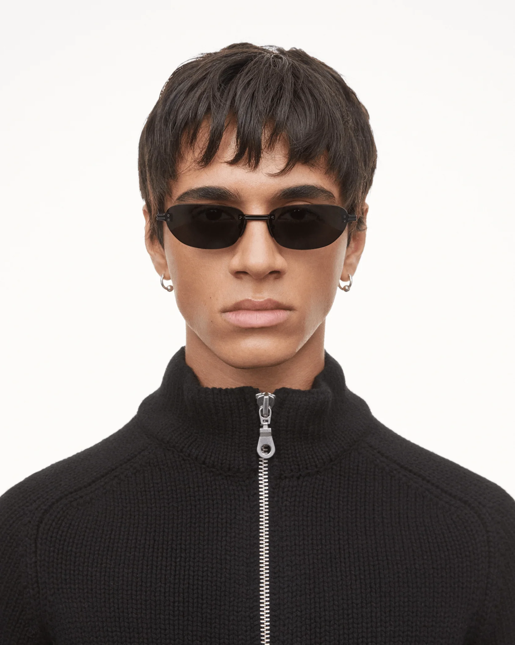 Rimless Oval / Black Titanium & Black Lens - Image 3