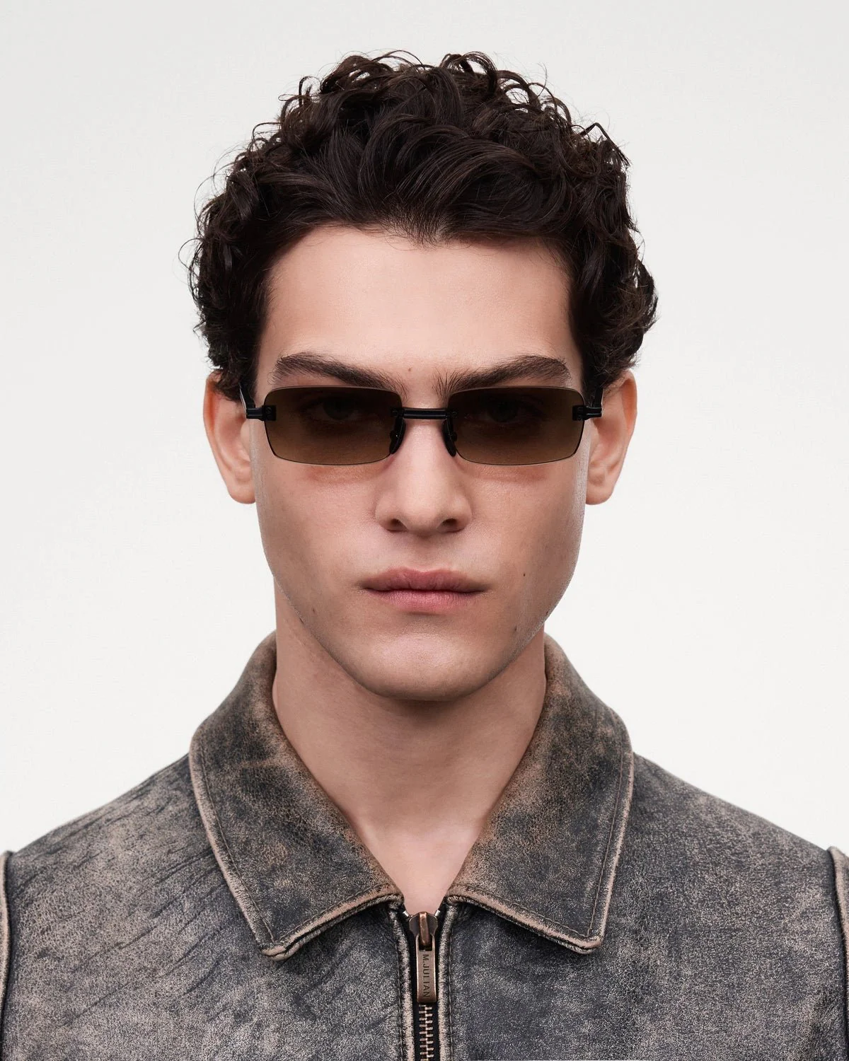 Rimless Parallel / Black & Gradient Brown Lens - Image 3