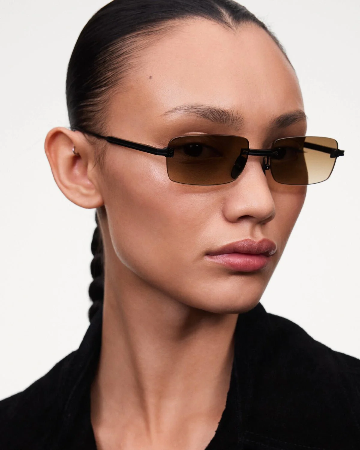 Rimless Parallel / Black & Gradient Brown Lens - Image 4