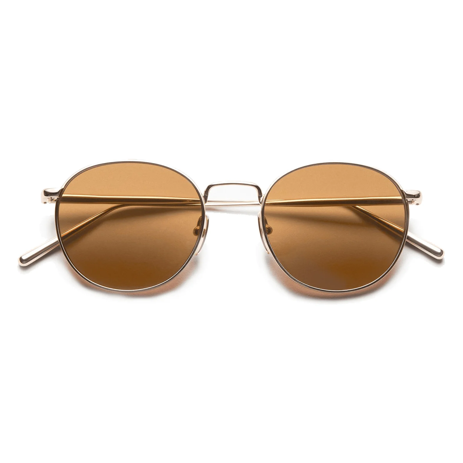 Round / Soft Gold & Brown Lens