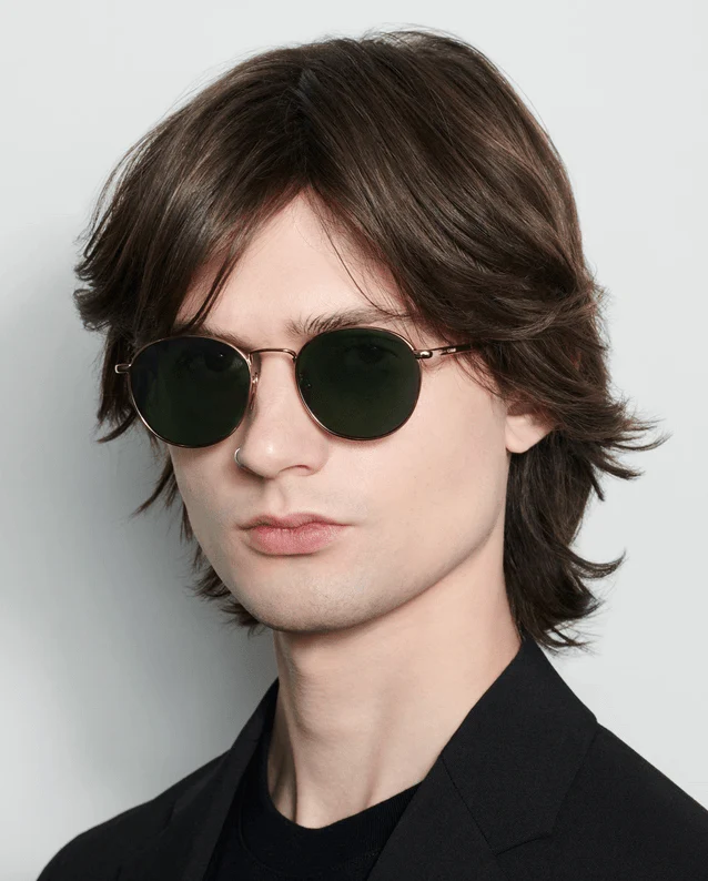 Round / Soft Gold & Graphite Green Lens - Image 4