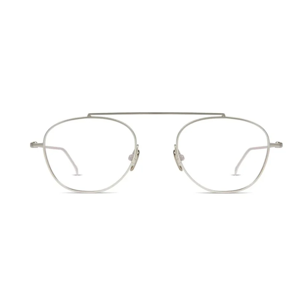 Sheldon Optical / Matte Silver Metal & Blue-Light Lens