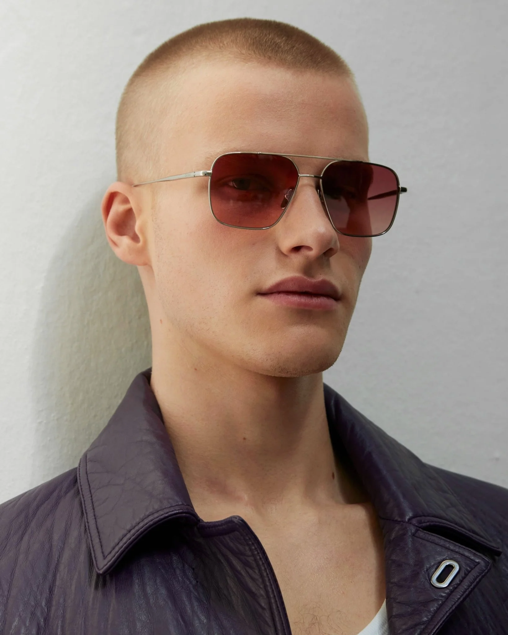 Steel Limited Aviator / Silver & Burgundy Lens - Image 2