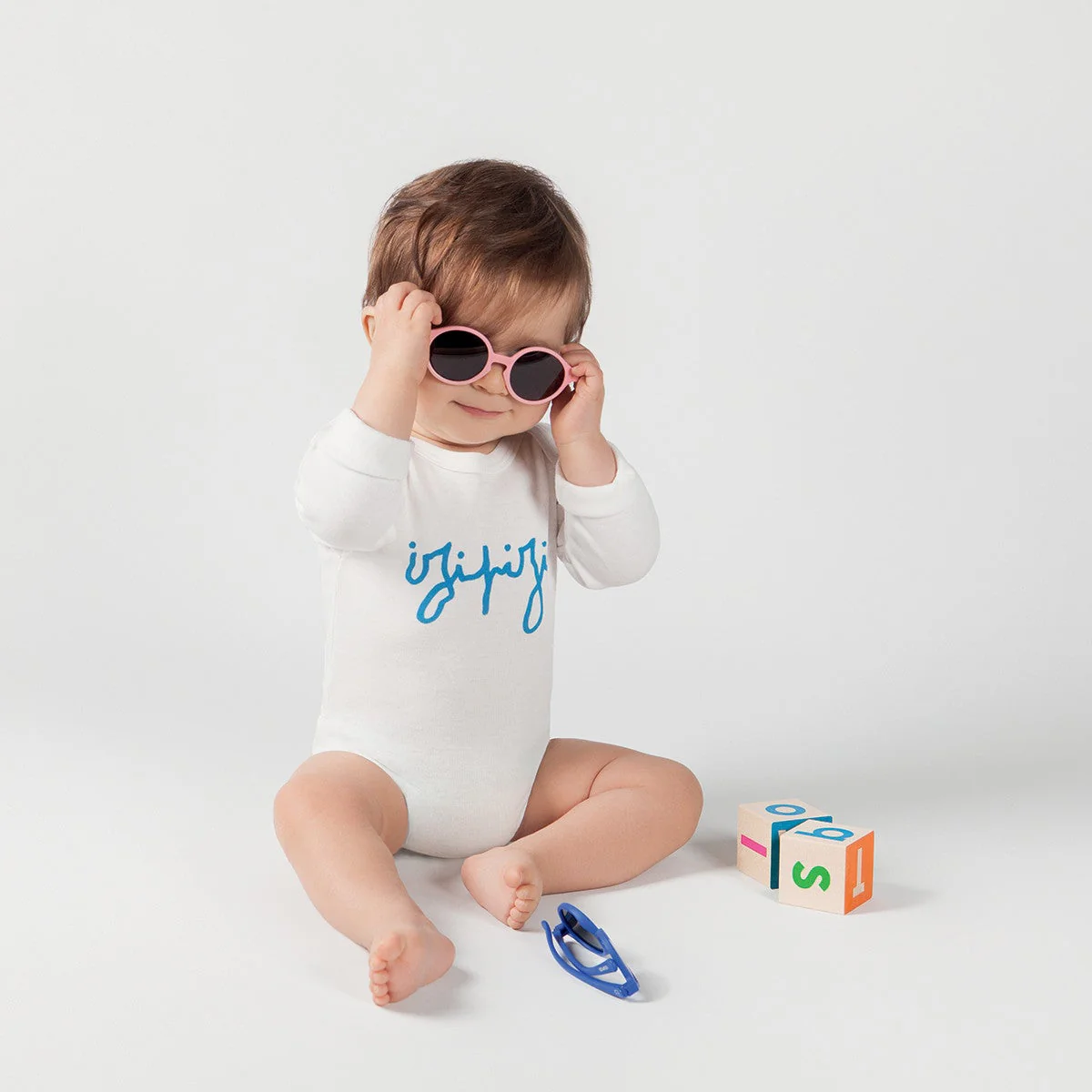 Sun Kids Baby Sunglasses / 0-9 Months / Style D / Apricot - Image 5