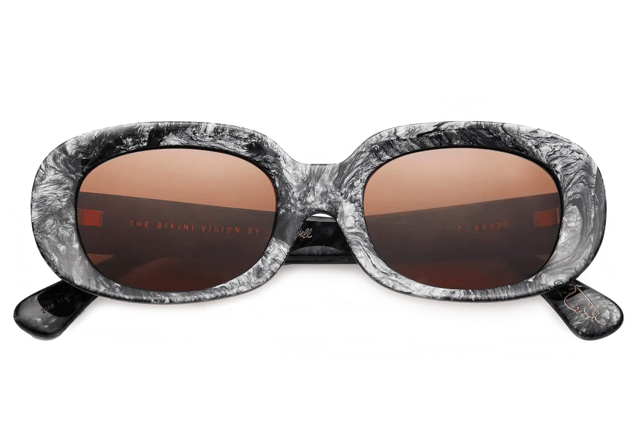 The Bikini Vision / Grey Marble Bio & Amber Lens