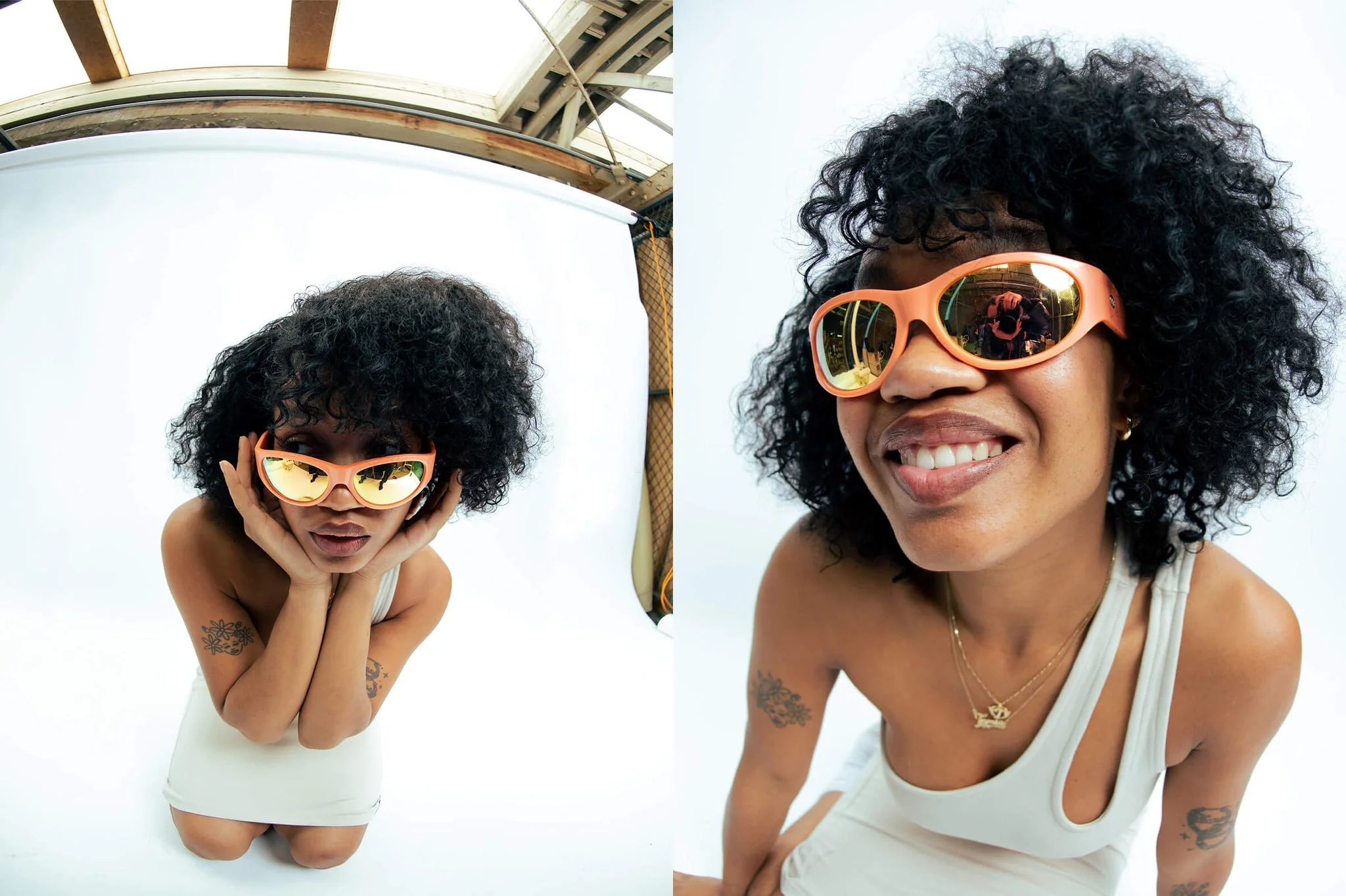 The Funk Daddy / Recycled Metallic Peach & Peach Mirror Lens - Image 4