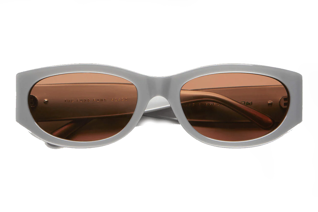 The Funk Punk / Recycled Metallic Silver & Amber Lens