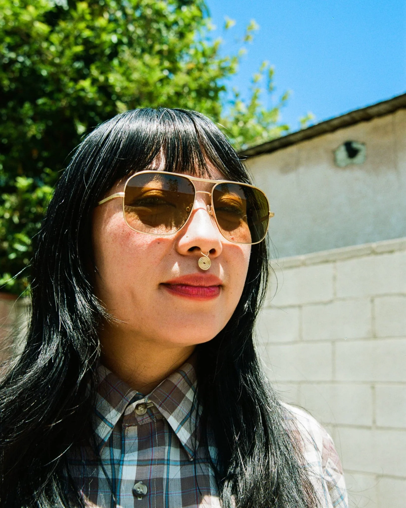 The Glass Bubble / Brushed Gold & Cinnamon Bio & Vintage Mustard Lens - Image 5