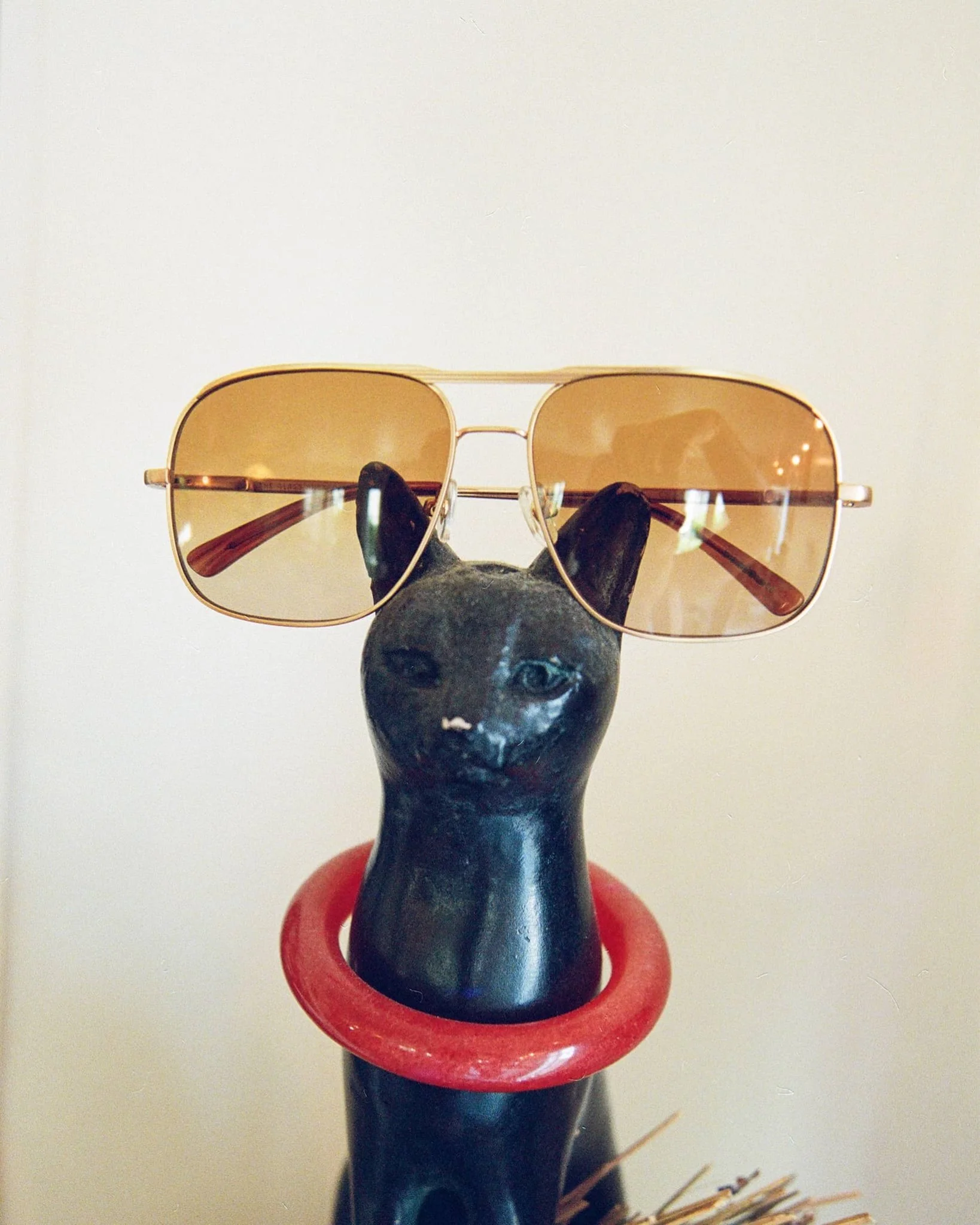 The Glass Bubble / Brushed Gold & Cinnamon Bio & Vintage Mustard Lens - Image 6