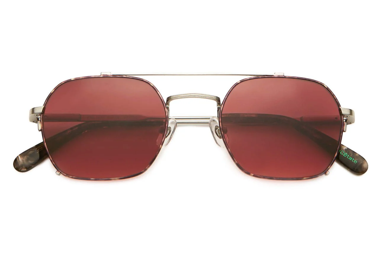 The Jazz Safari / Brushed Silver Tortoise Bio & Polarised Rosewood Gradient Lens