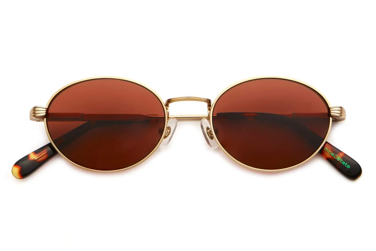 The New Riddim / Brushed Gold Tortoise Bio & Rose Lens