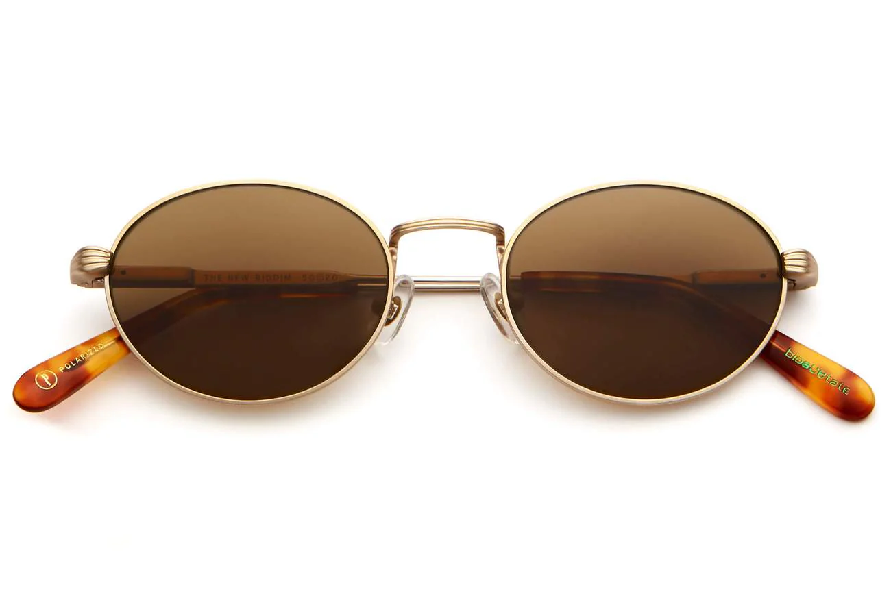 The New Riddim / White Gold Havana Tortoise Bio & Polarised Lens