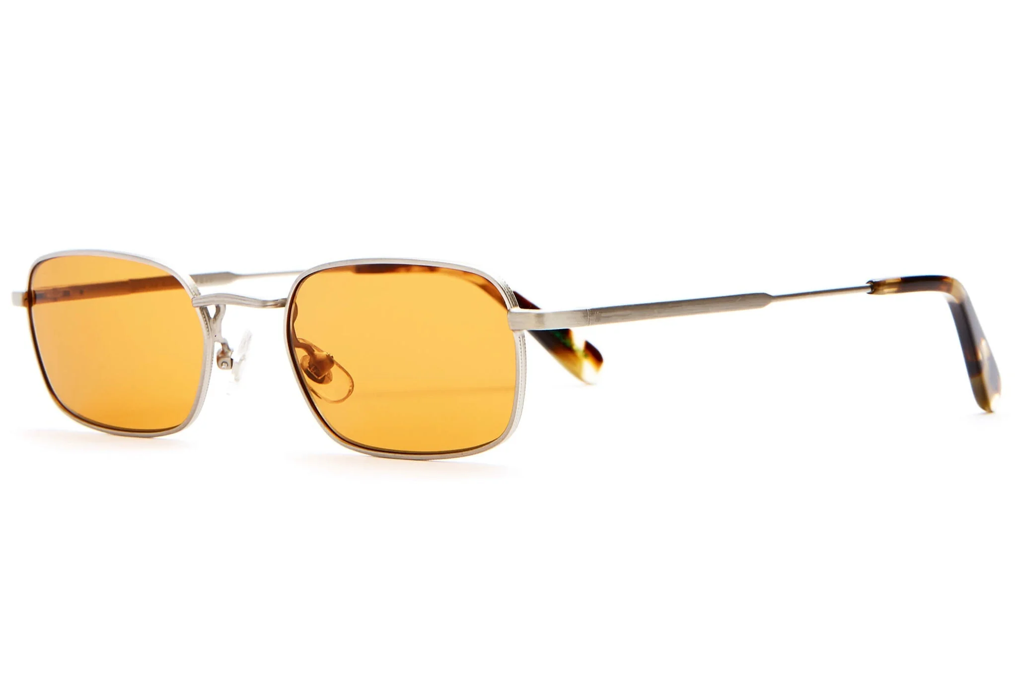 The Nu Bloom / Brushed Silver & Jaguar Tortoise Bio & Burnt Orange Lens - Image 2
