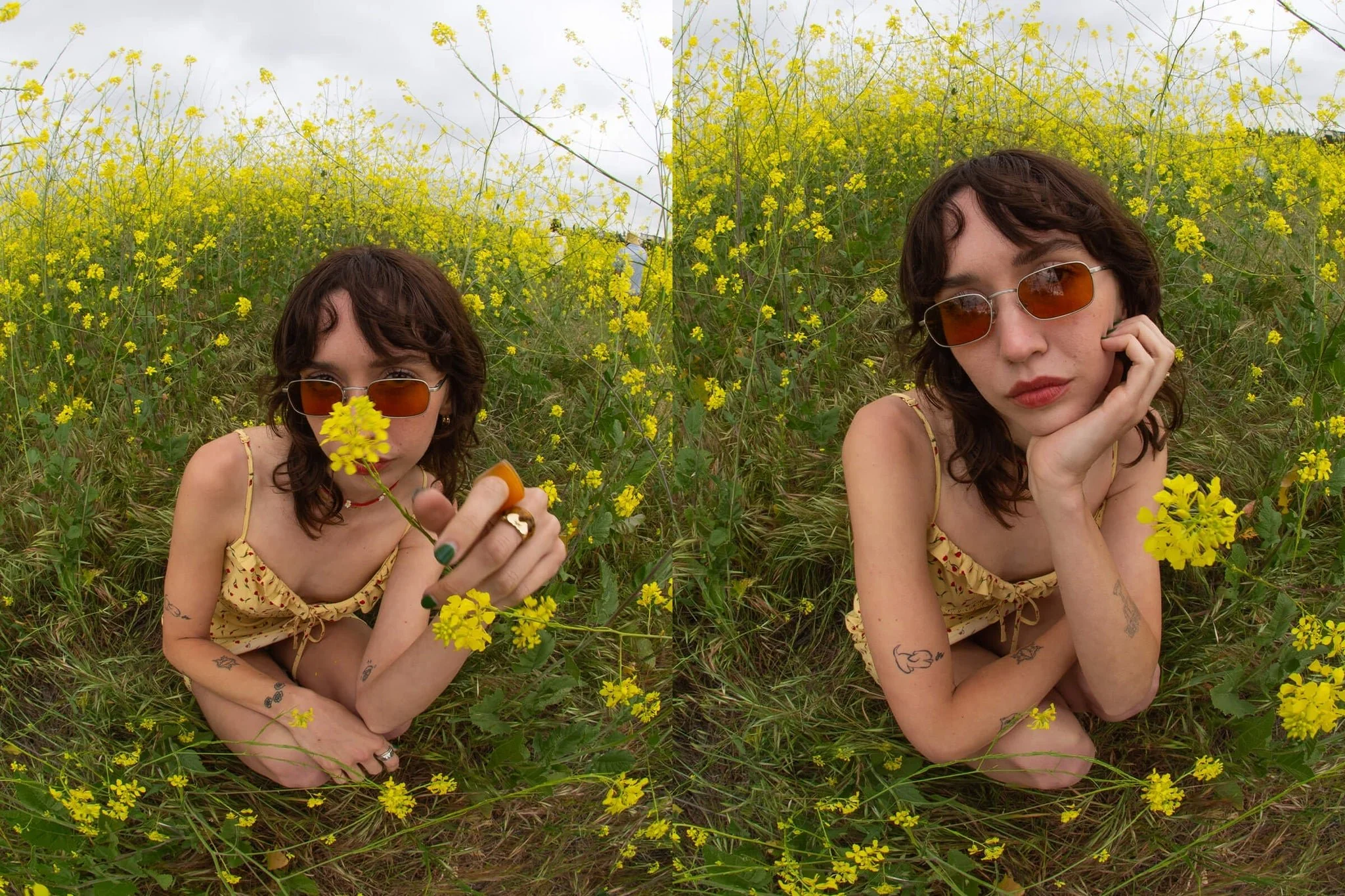 The Nu Bloom / Brushed Silver & Jaguar Tortoise Bio & Burnt Orange Lens - Image 4