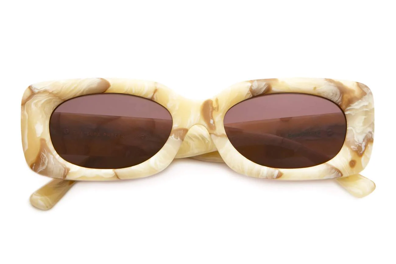 The Supa Phreek / Cream Marble Bio & Plum Lens