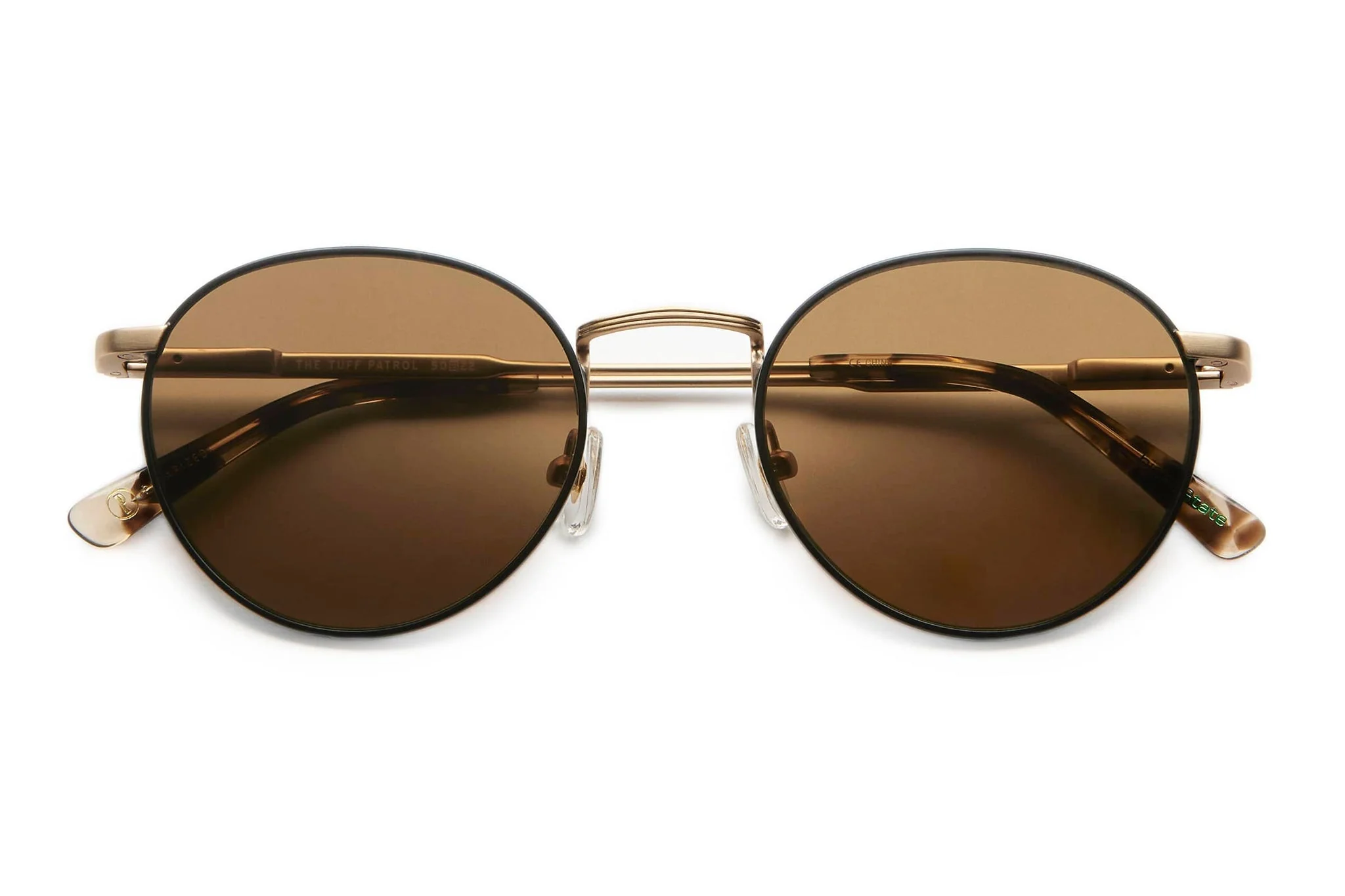 The Tuff Patrol / Matte Gold Black Rims Desert Tortoise Bio & Polarised Bronze Lens