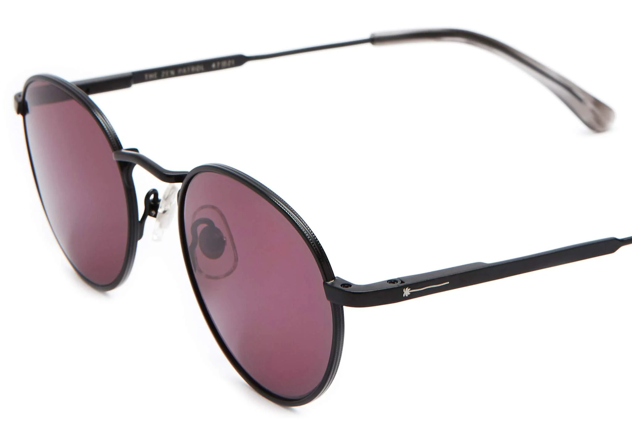 The Zen Patrol / Matte Black Smoke Demi Tortoise Bio & Plum Lens - Image 3