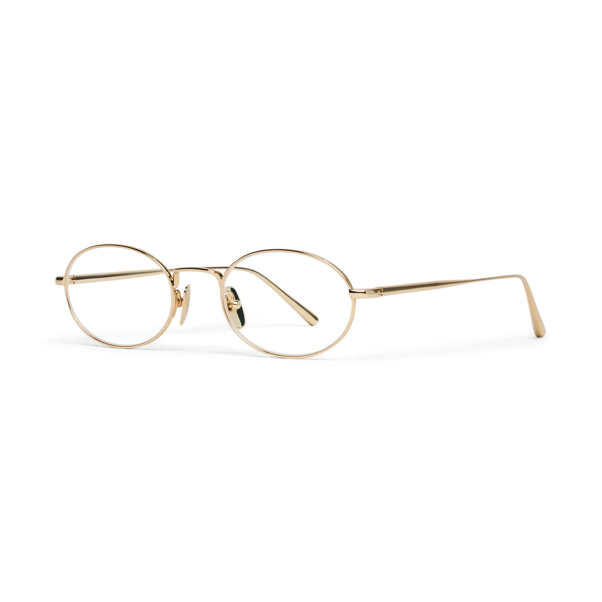 Titan Oval Optical / Gold Titanium & Clear Lens - Image 2