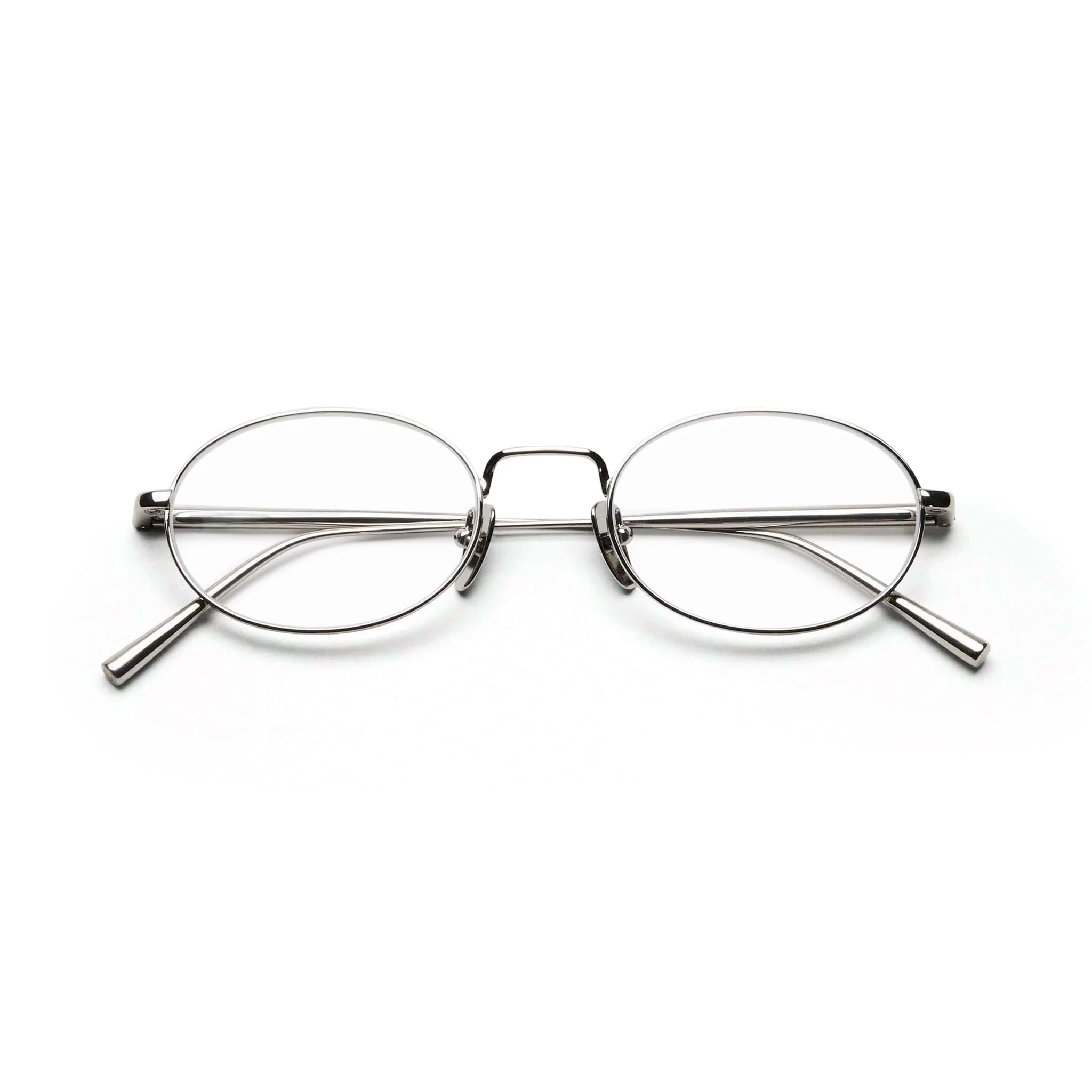 Titan Oval Optical / Silver Titanium & Clear Lens