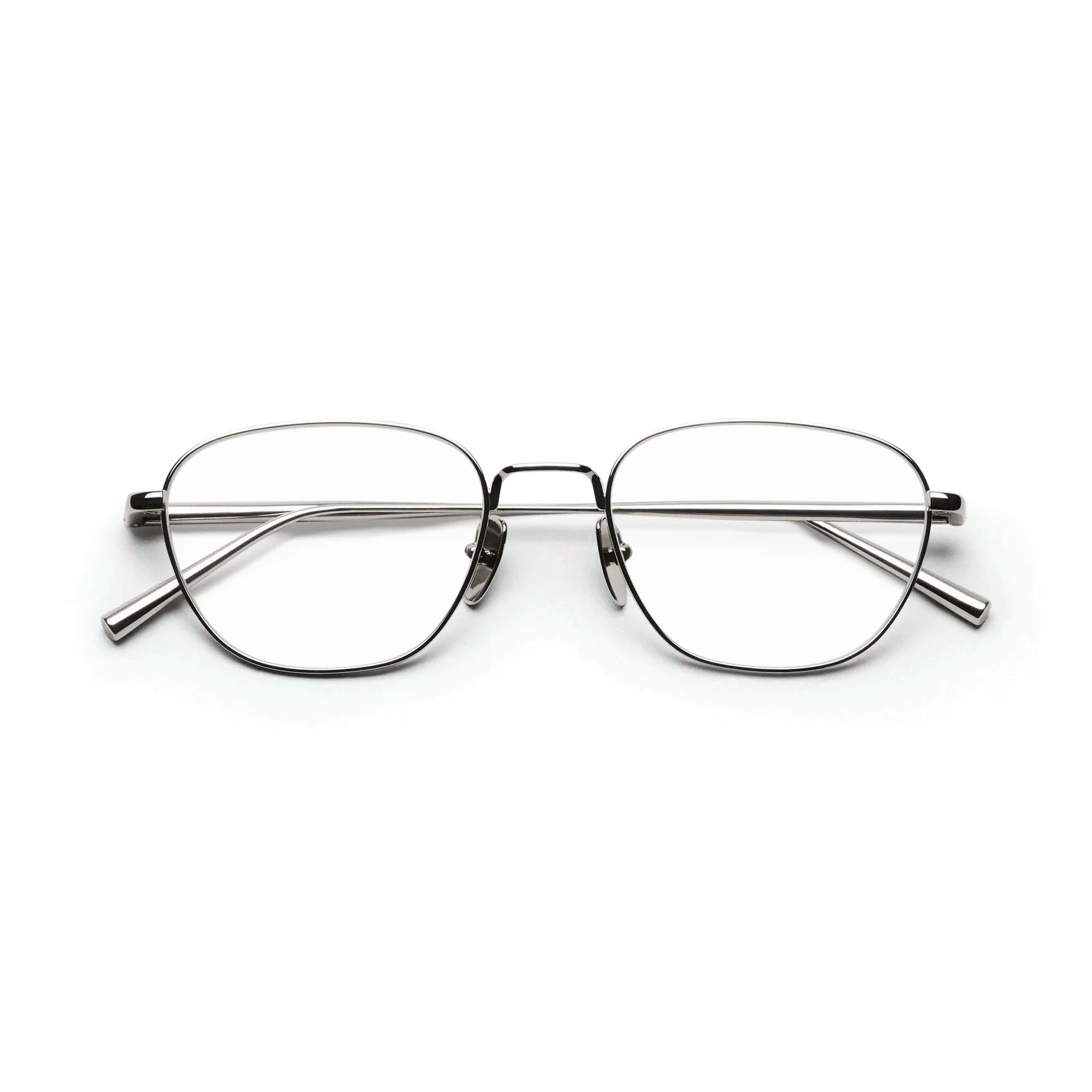 Titan Polygon Optical / Silver Titanium & Clear Lens