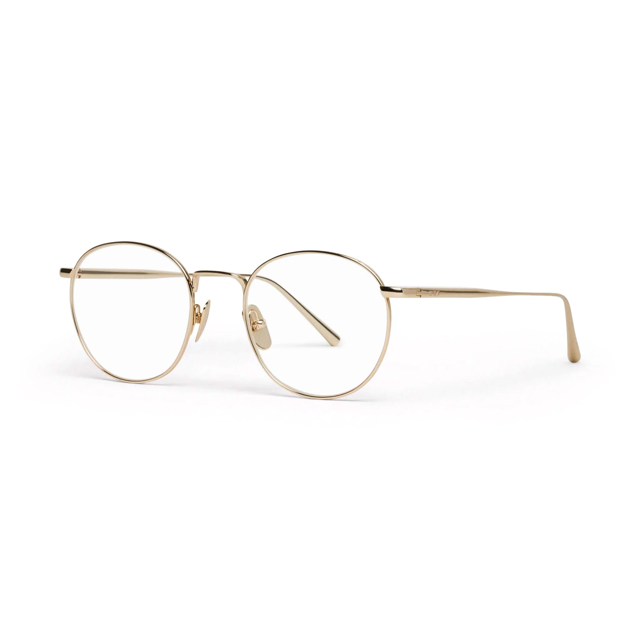 Titan Round Optical / Gold Titanium & Clear Lens - Image 2