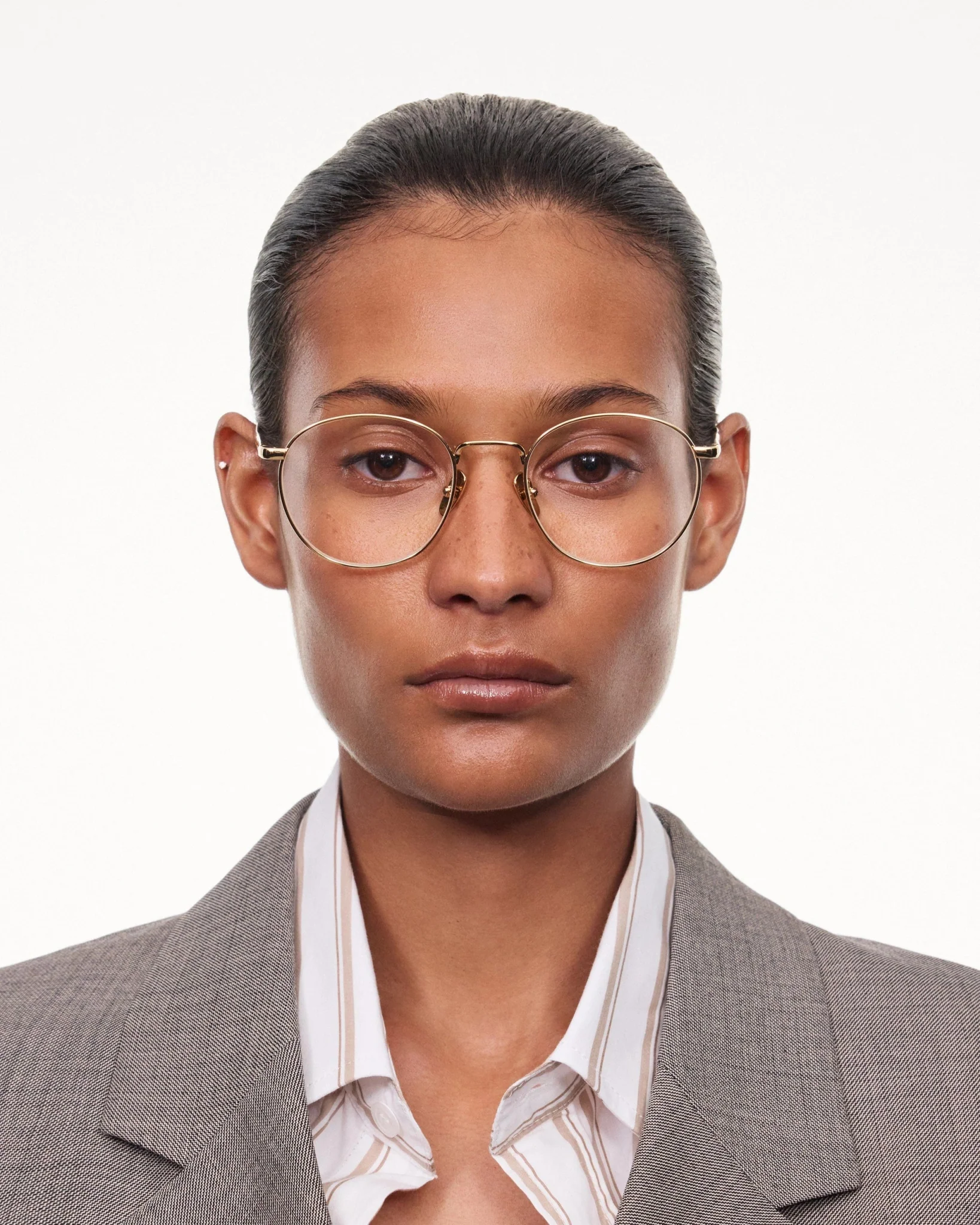 Titan Round Optical / Gold Titanium & Clear Lens - Image 4