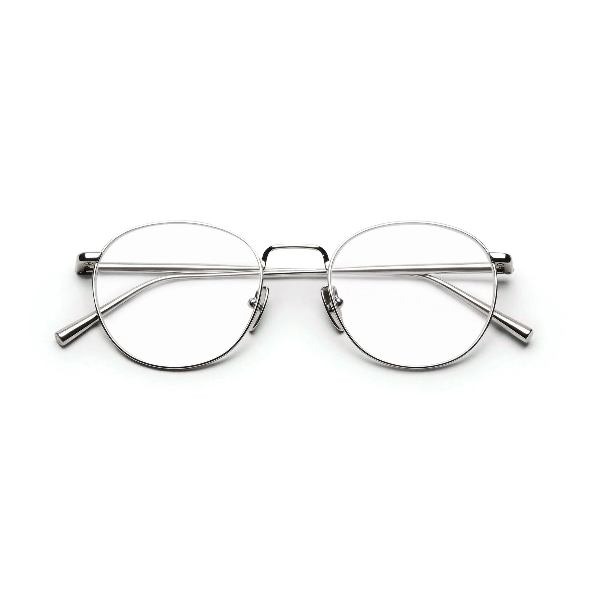 Titan Round Optical / Silver Titanium & Clear Lens