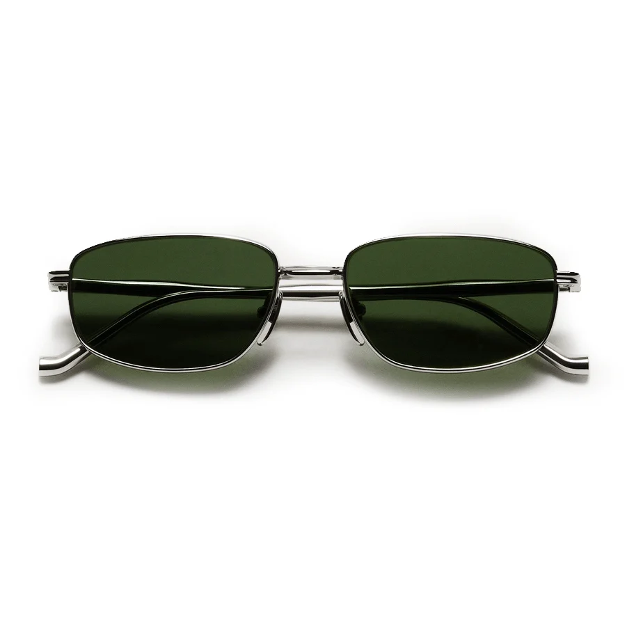 Titanium Plane / Silver & Green Lens