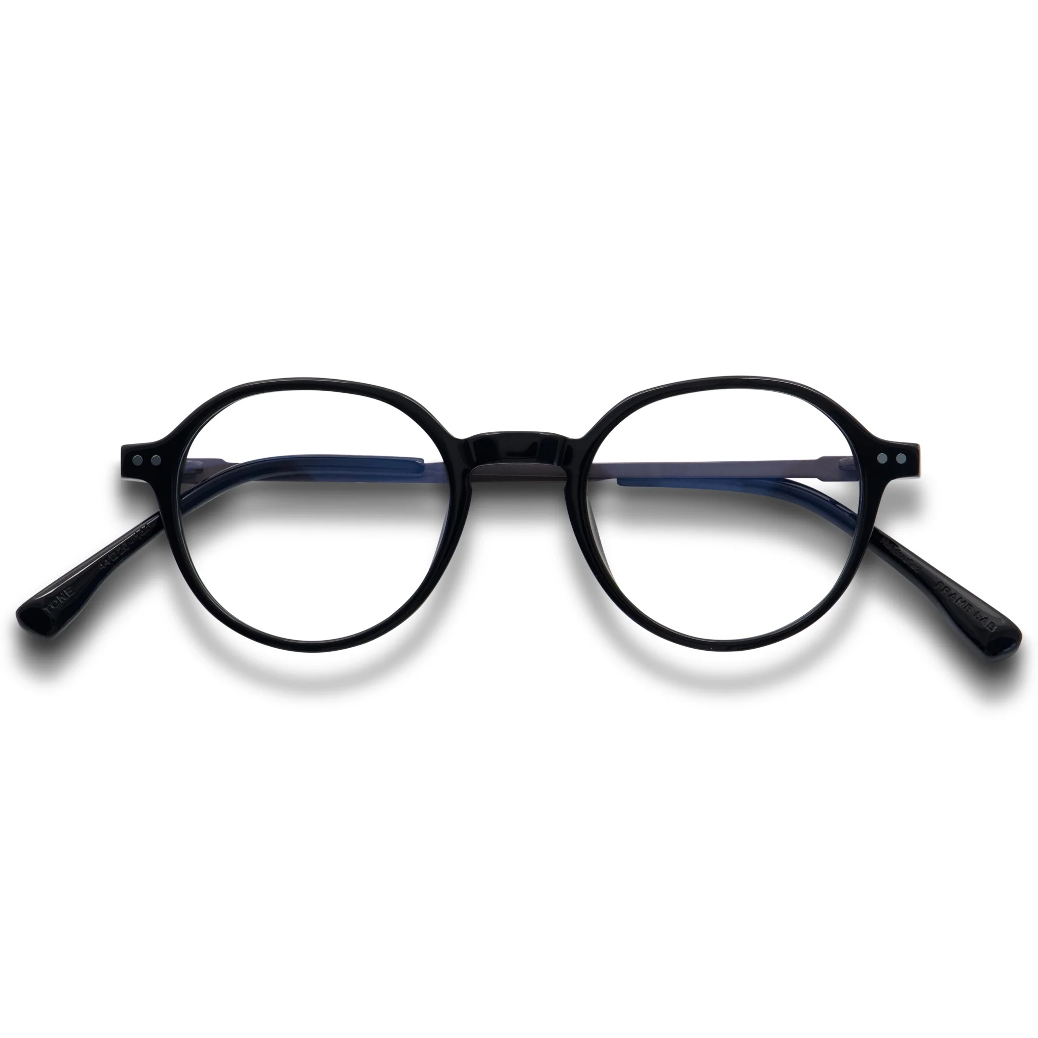 Tone Optical / Black Acetate and Metal & Prescription Lens