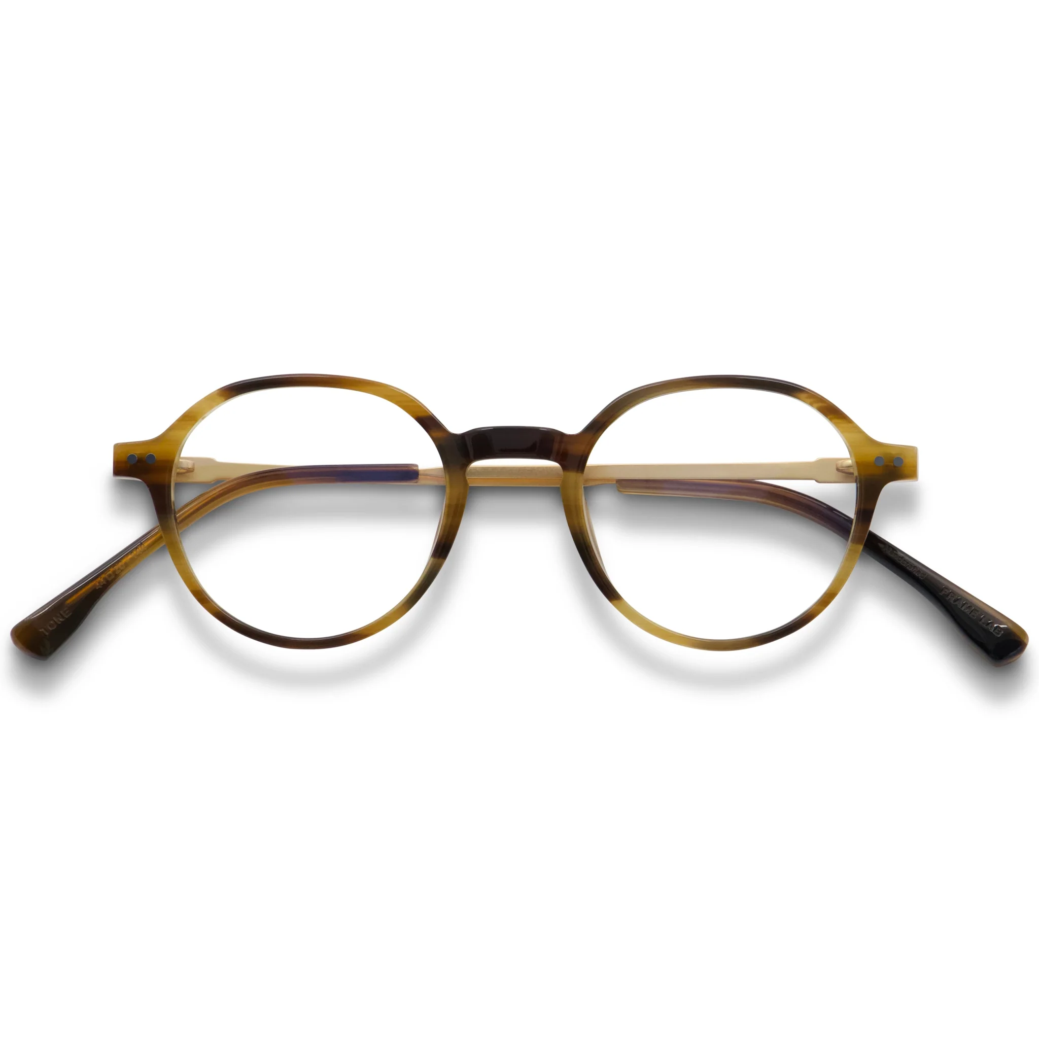 Tone Optical / Dual Brown Acetate & Metal and Prescription Lens
