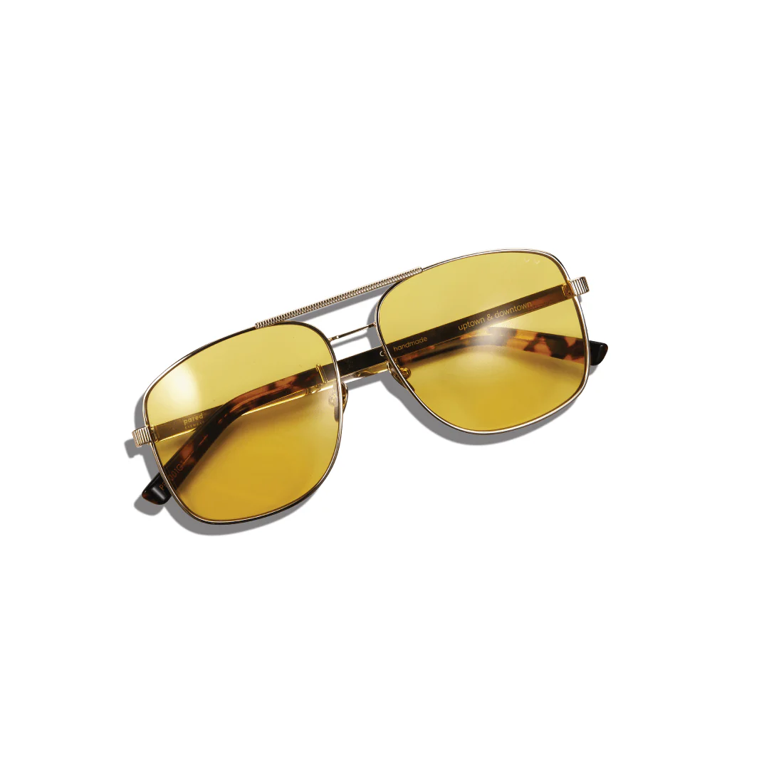 Uptown & Downtown / Gold Tortoise & Solid Yellow Lens - Image 3