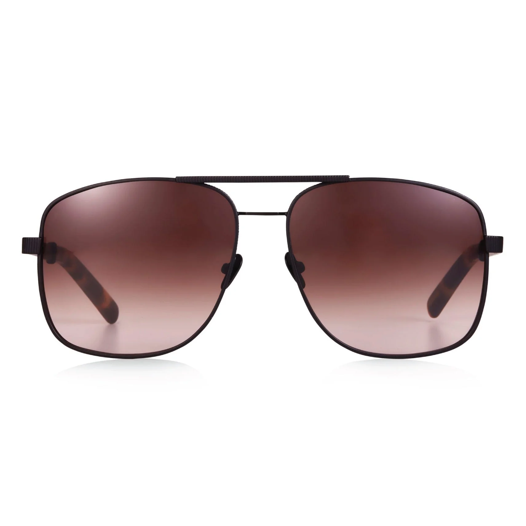 Uptown & Downtown / Matte Black & Brown Gradient Lens