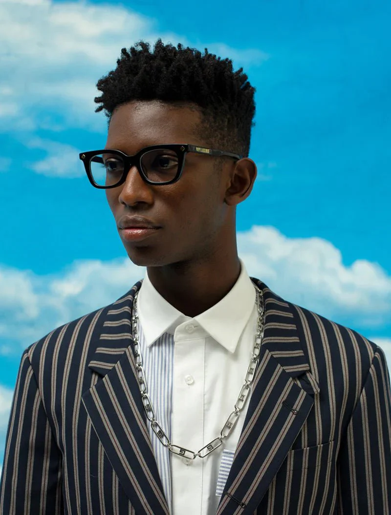 Vinny Optical / Black Acetate & Clear Blue-Light Lens - Image 3
