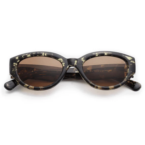 Winnie / Black Yellow Tortoise & Brown Lens