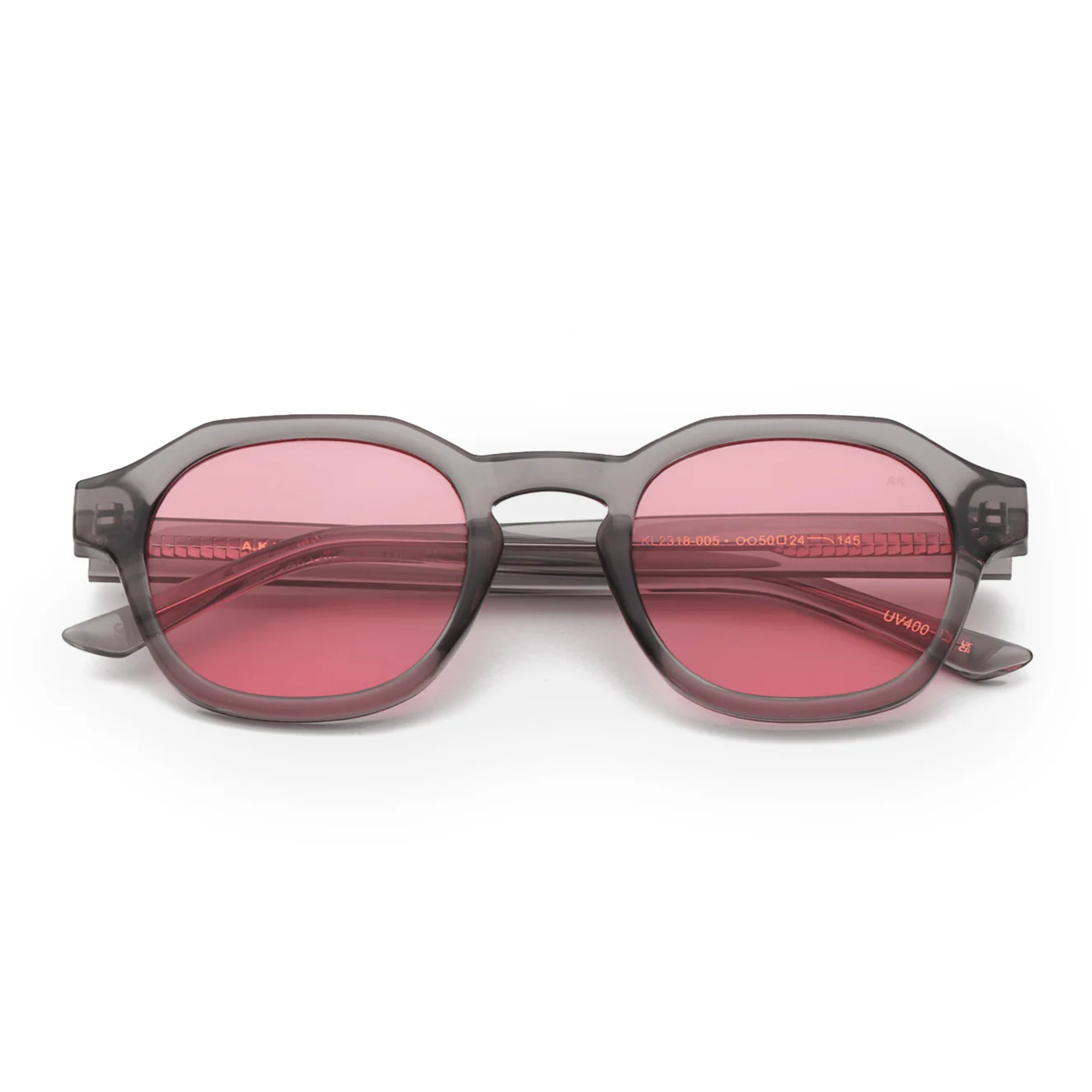 Zan / Grey Transparent & Rose Lens