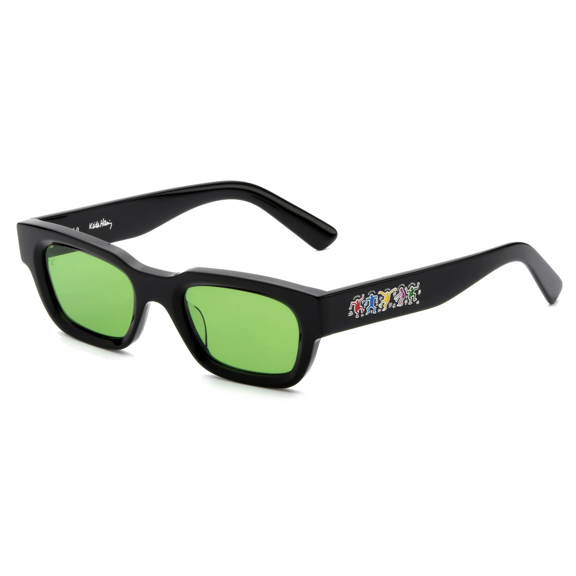 Zed x Keith Haring / Black Acetate & Green Lens - Image 2